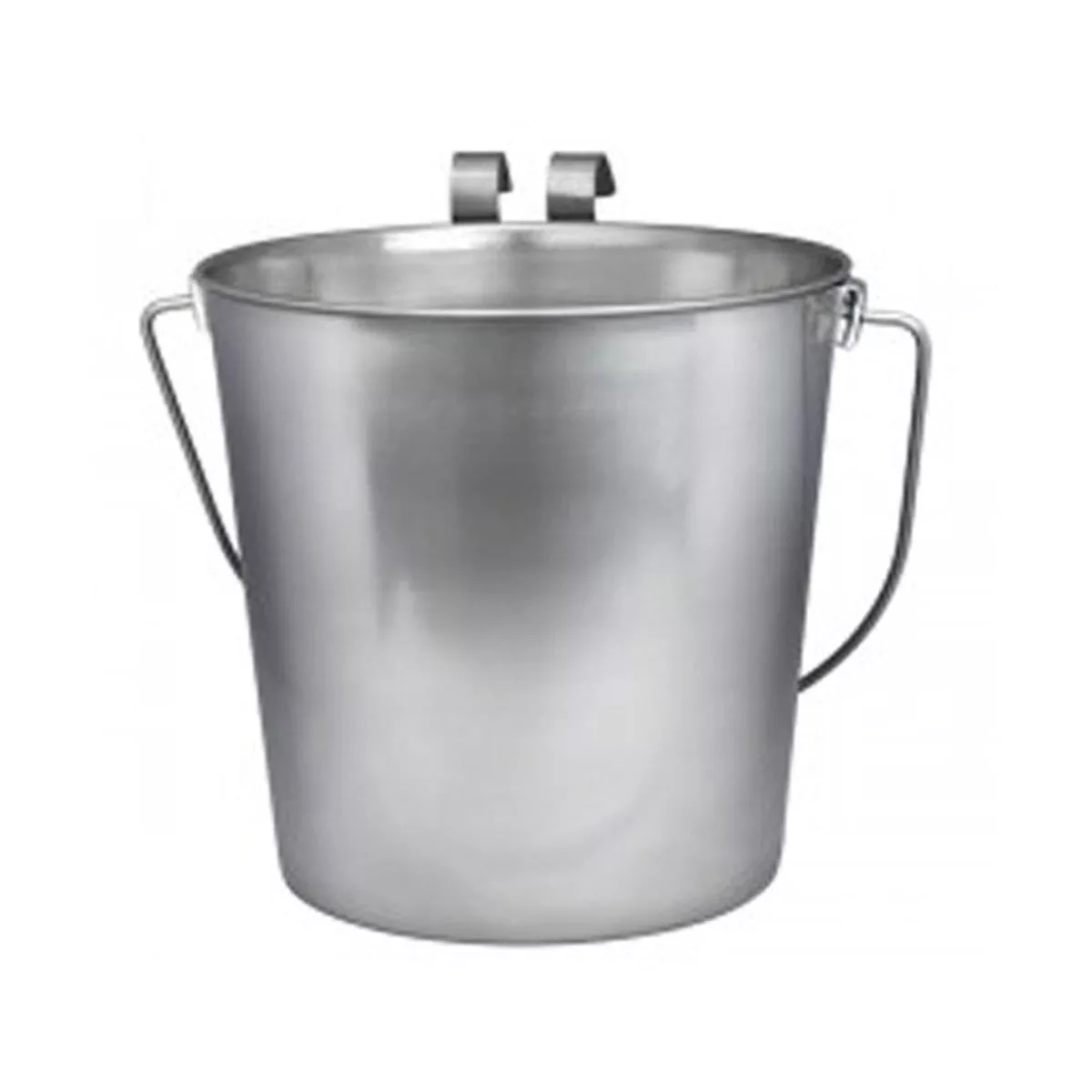 Indipets Heavy Duty Flat Sided Pails Hooks Contoured Handles Comfortable Lifting 4 Quart for Pets
