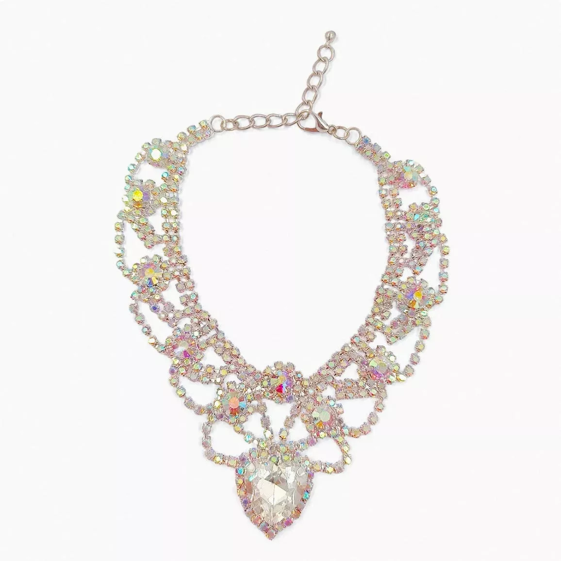 Iridescent Heart Pet Necklace Gift Box Set
