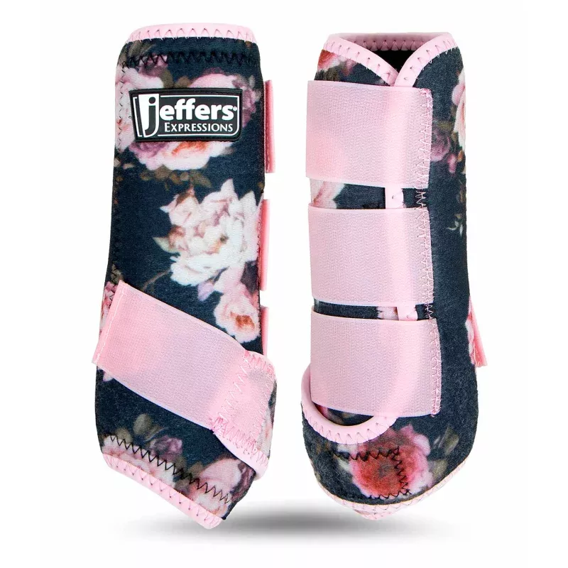 Jeffers Expression Protective Boots for Horses Rose Garden