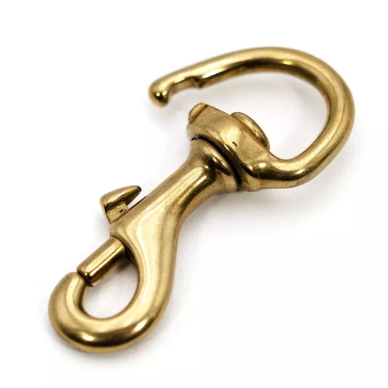 Jeffers Solid Brass Repair Snap with Swivel Eye