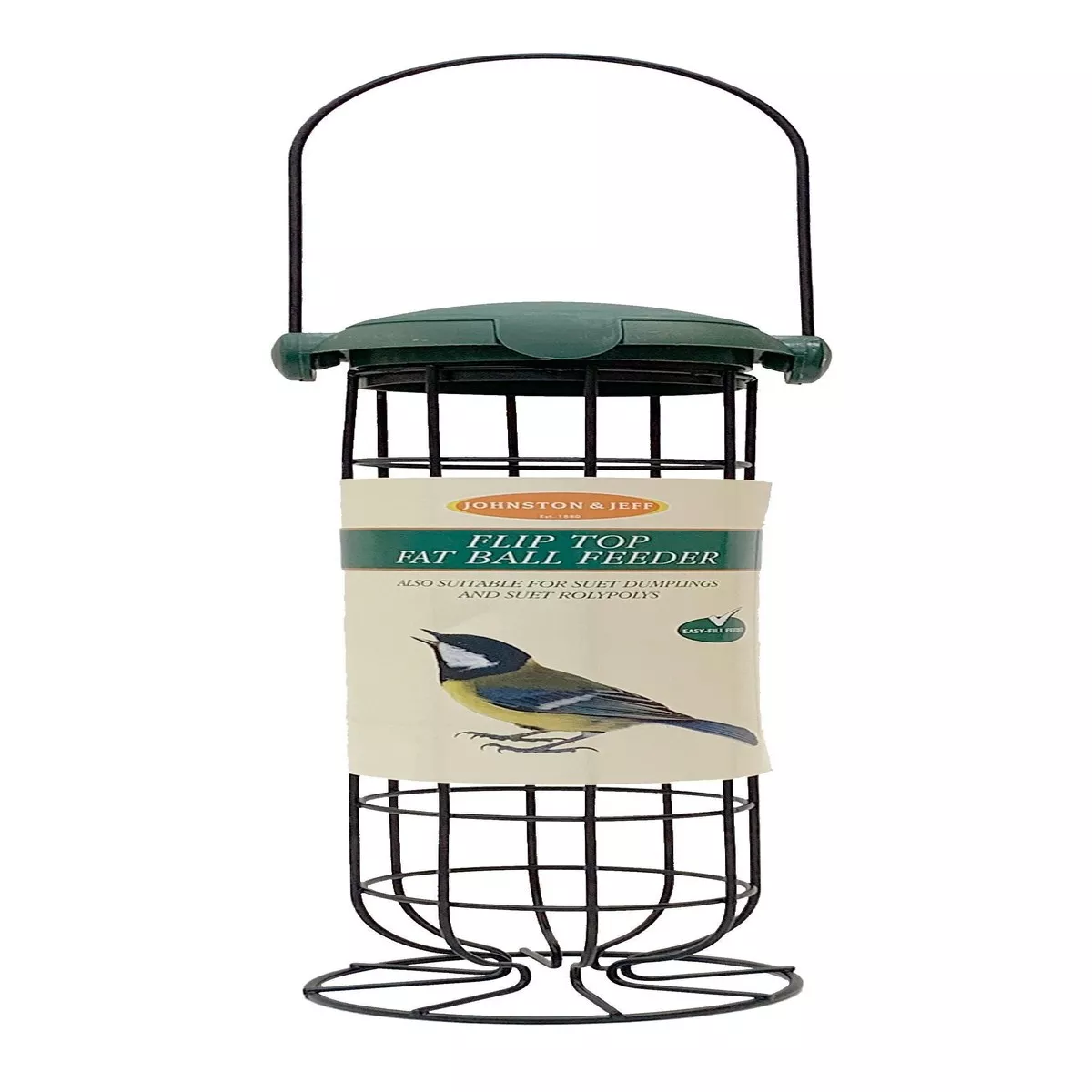 Johnston & Jeff Flip Top Fat Ball Feeder 28cm