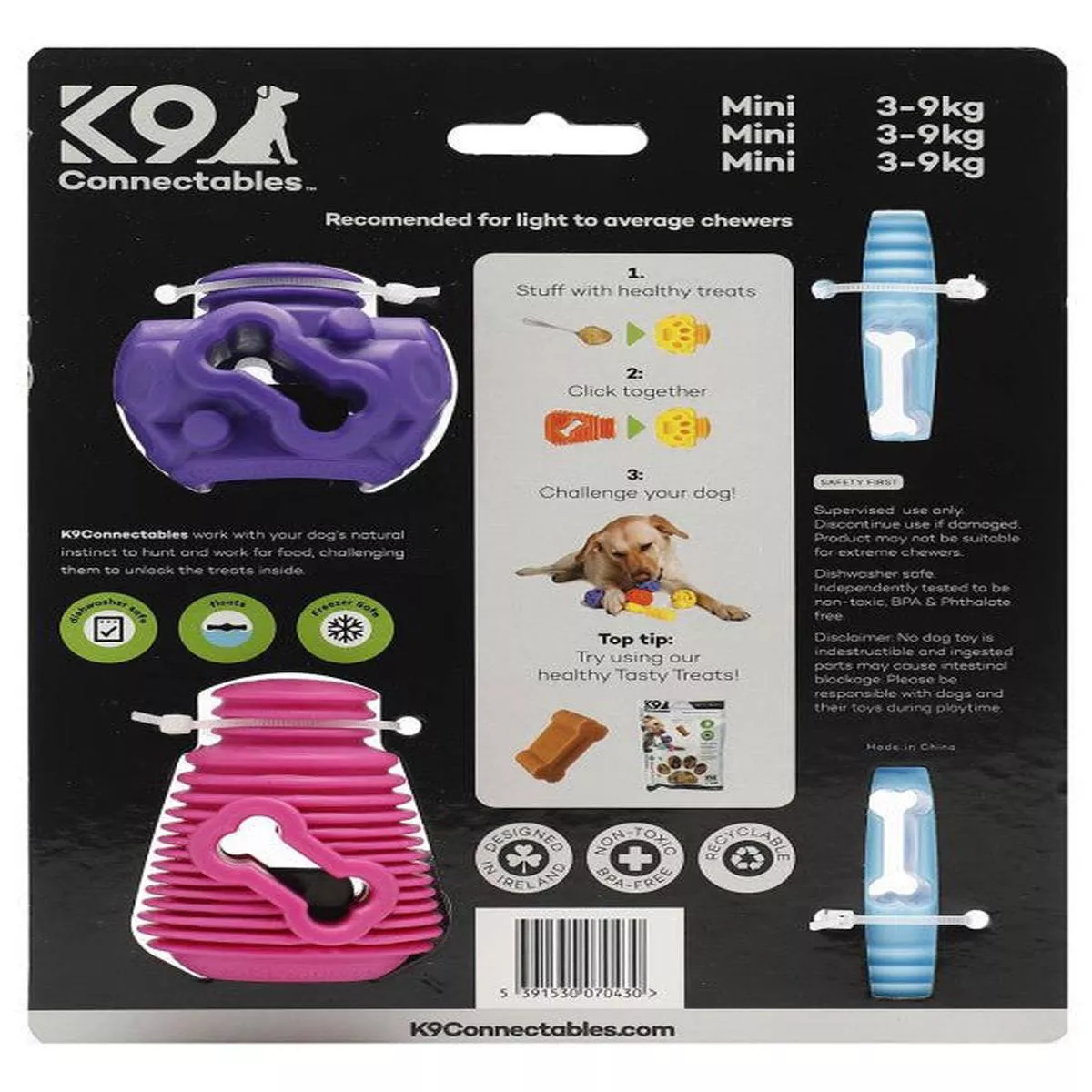 K9 Connectables Mini Starter Pack – Bl/Pu/Pi