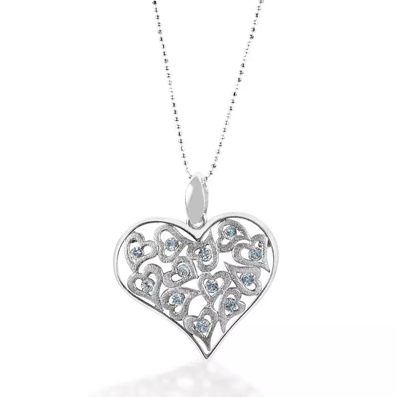 Kelly Herd Clear Multi Heart Pendant