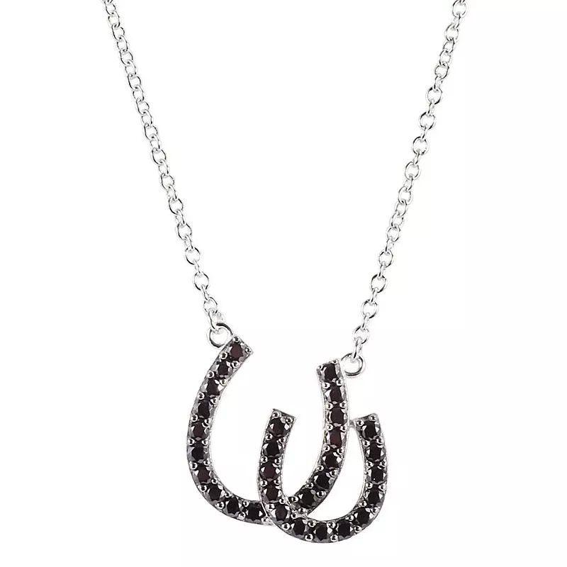 Kelly Herd Double Black Horseshoe Pendant