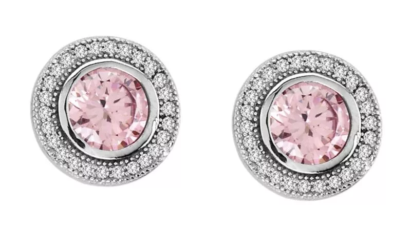 Kelly Herd Pink Round Earrings