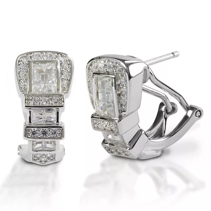 Kelly Herd Silver Pave Buckle Ring 6