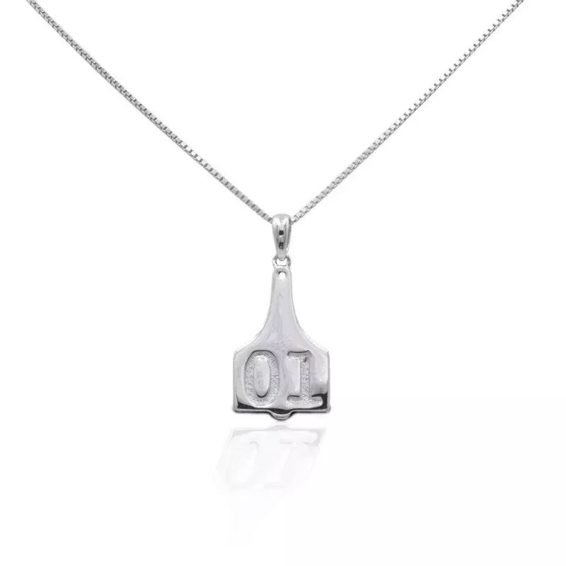 Kelly Herd Small Ear Tag Pendant Sterling Silver