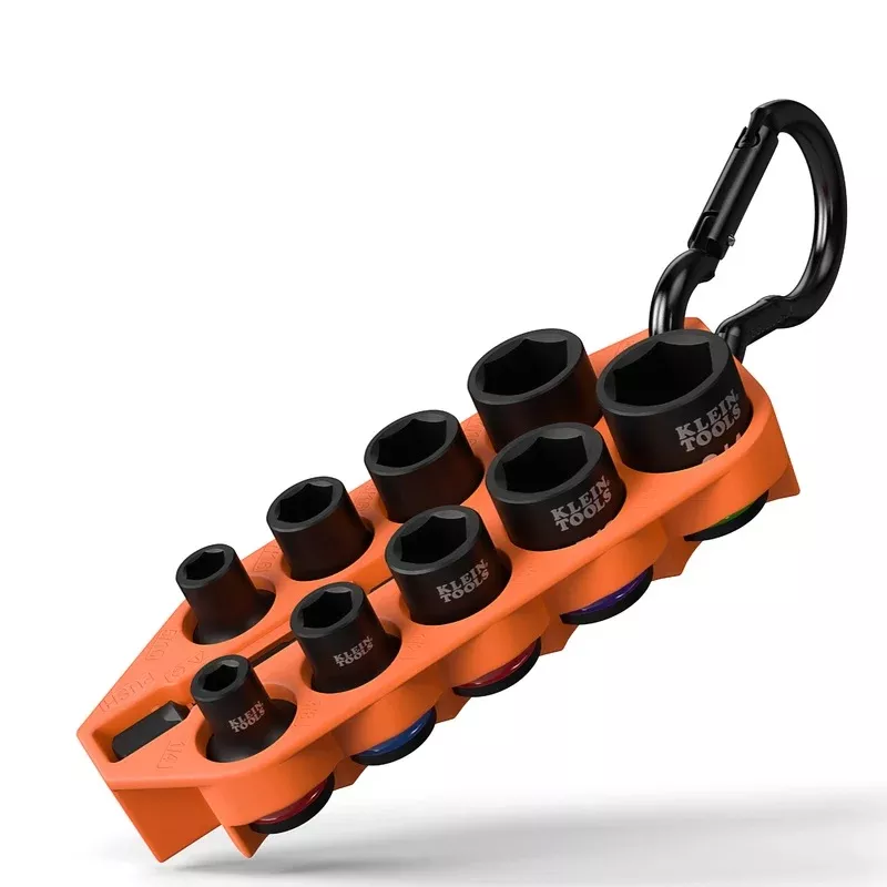 KLEIN TOOLSGrab-And-Go Impact Socket Set, SAE, 10-Piece 33809