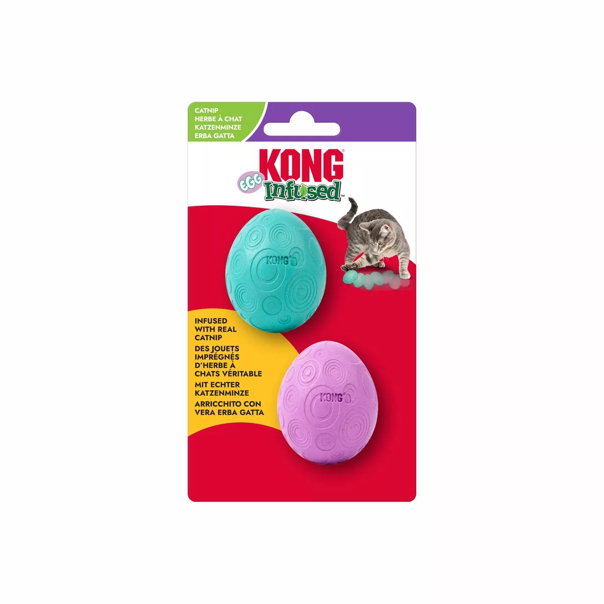 KONG Infused Catnip Egg 2 Pack