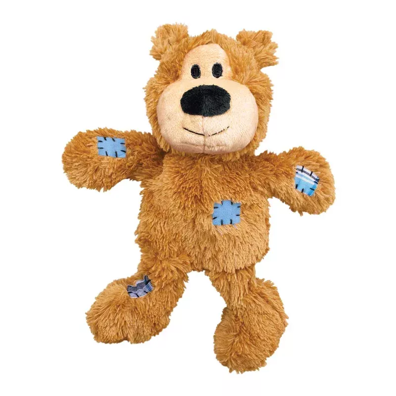 KONG Wild Knots Bear Soft Plush with Knotted Rope Skeleton, Assorted Assorted