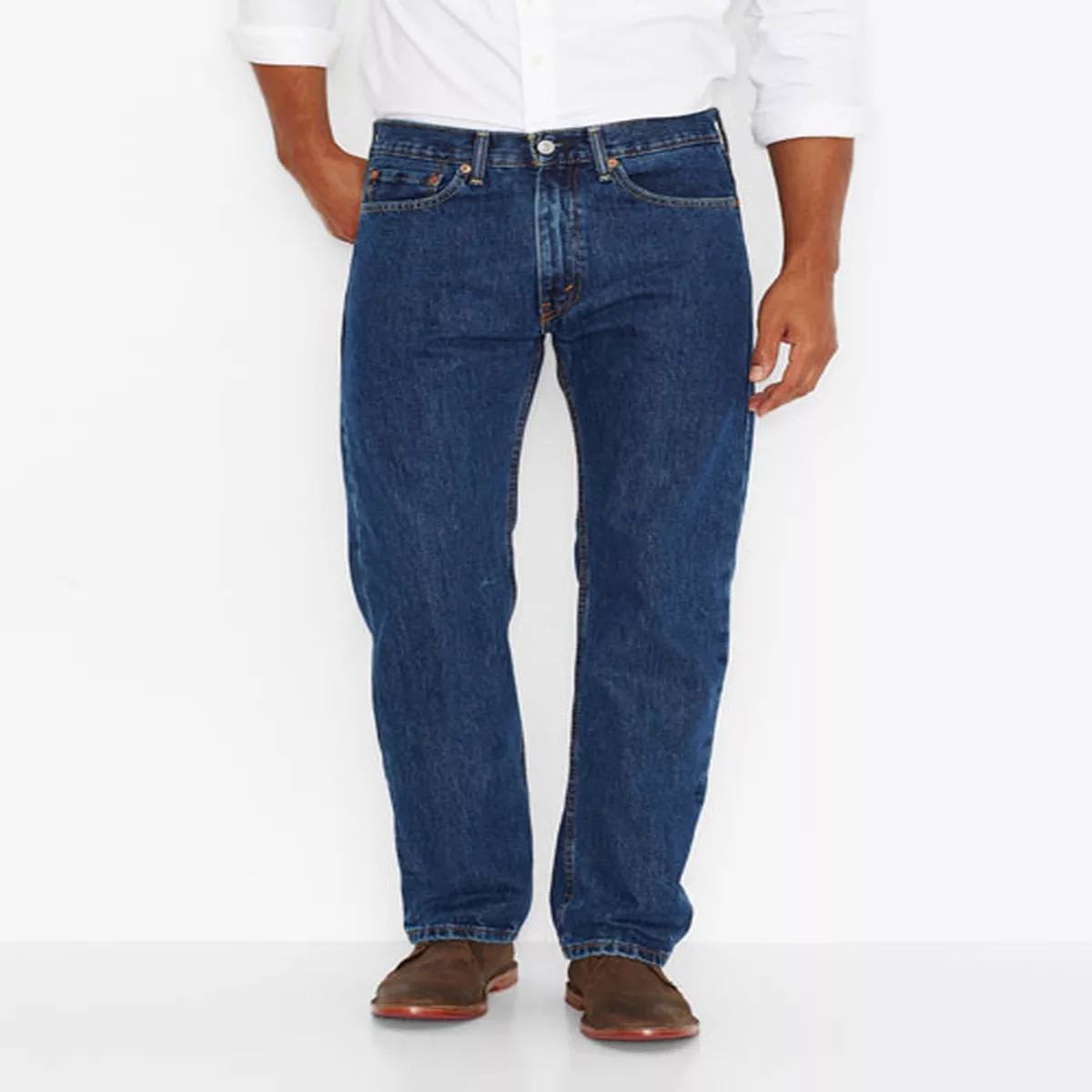 Levis 505 Rinse Regular Fit Jeans - Dark Wash
