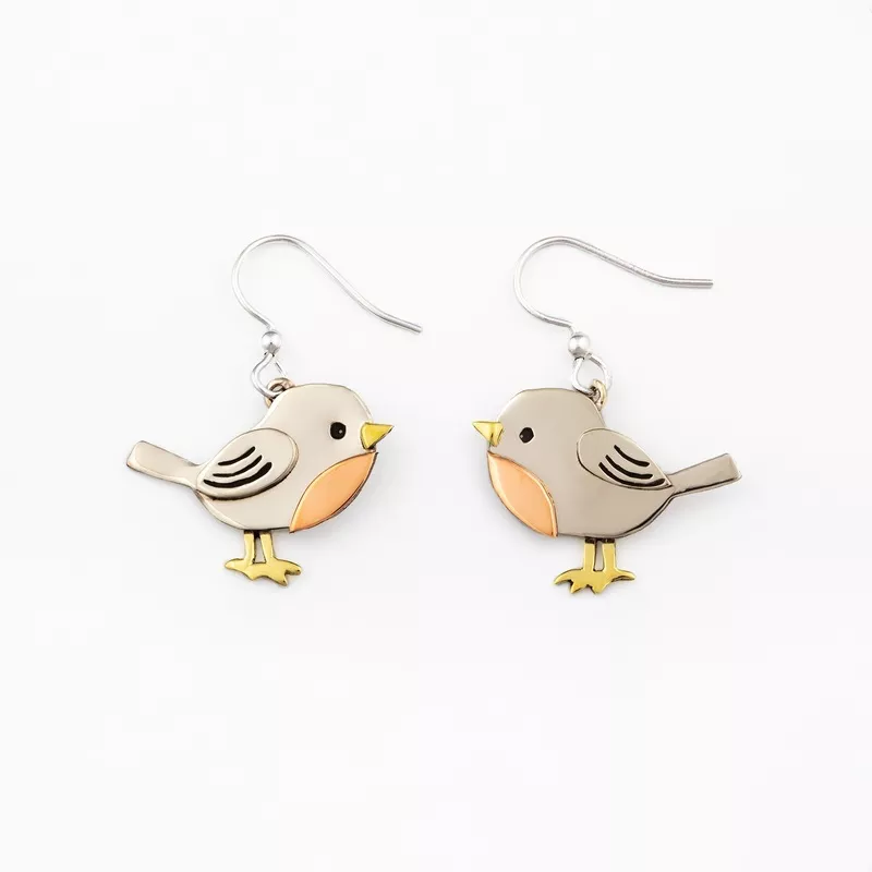 Little Bird Mixed Metal Earrings