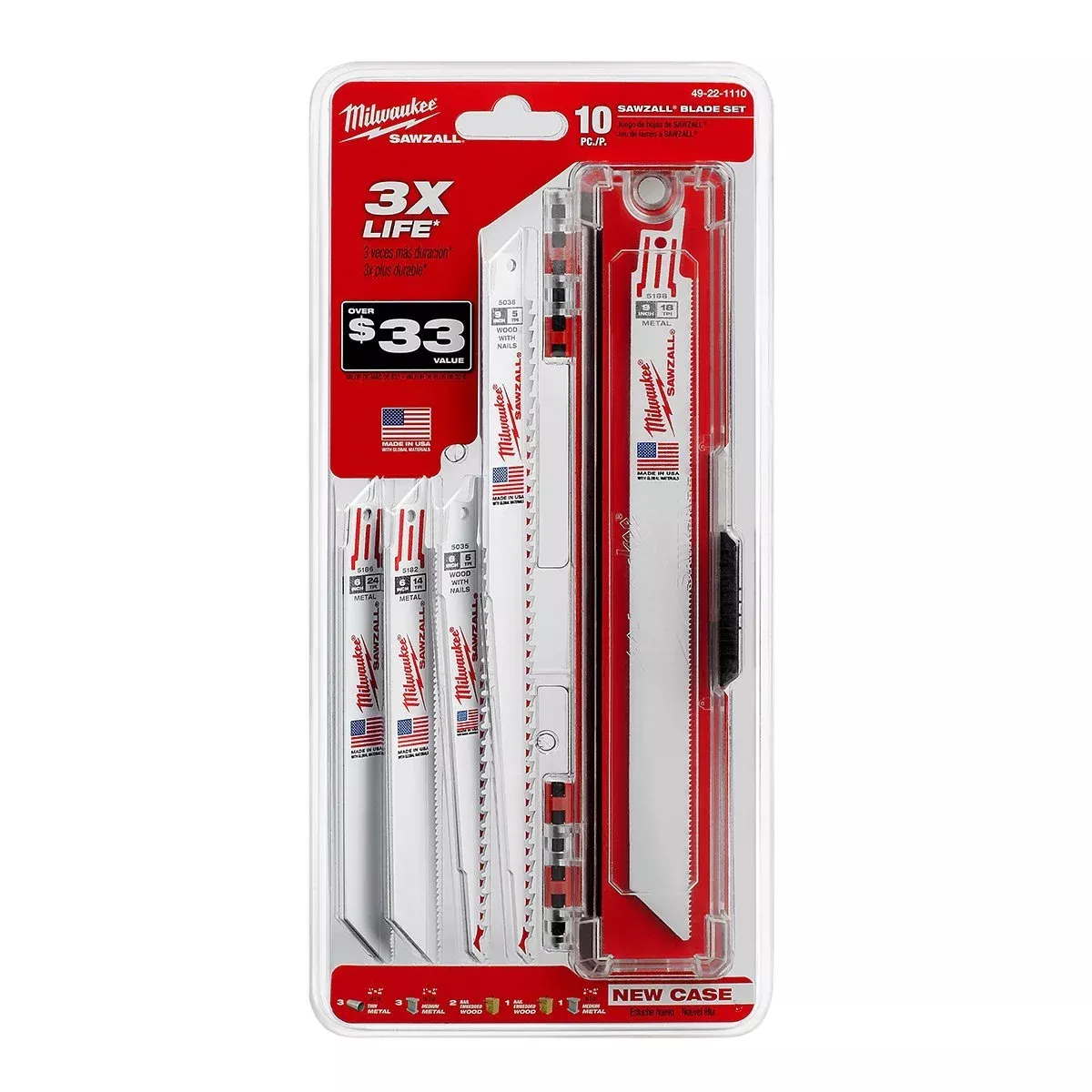 Milwaukee Tool SAWZALL General Purpose Blade Set – 10 Piece