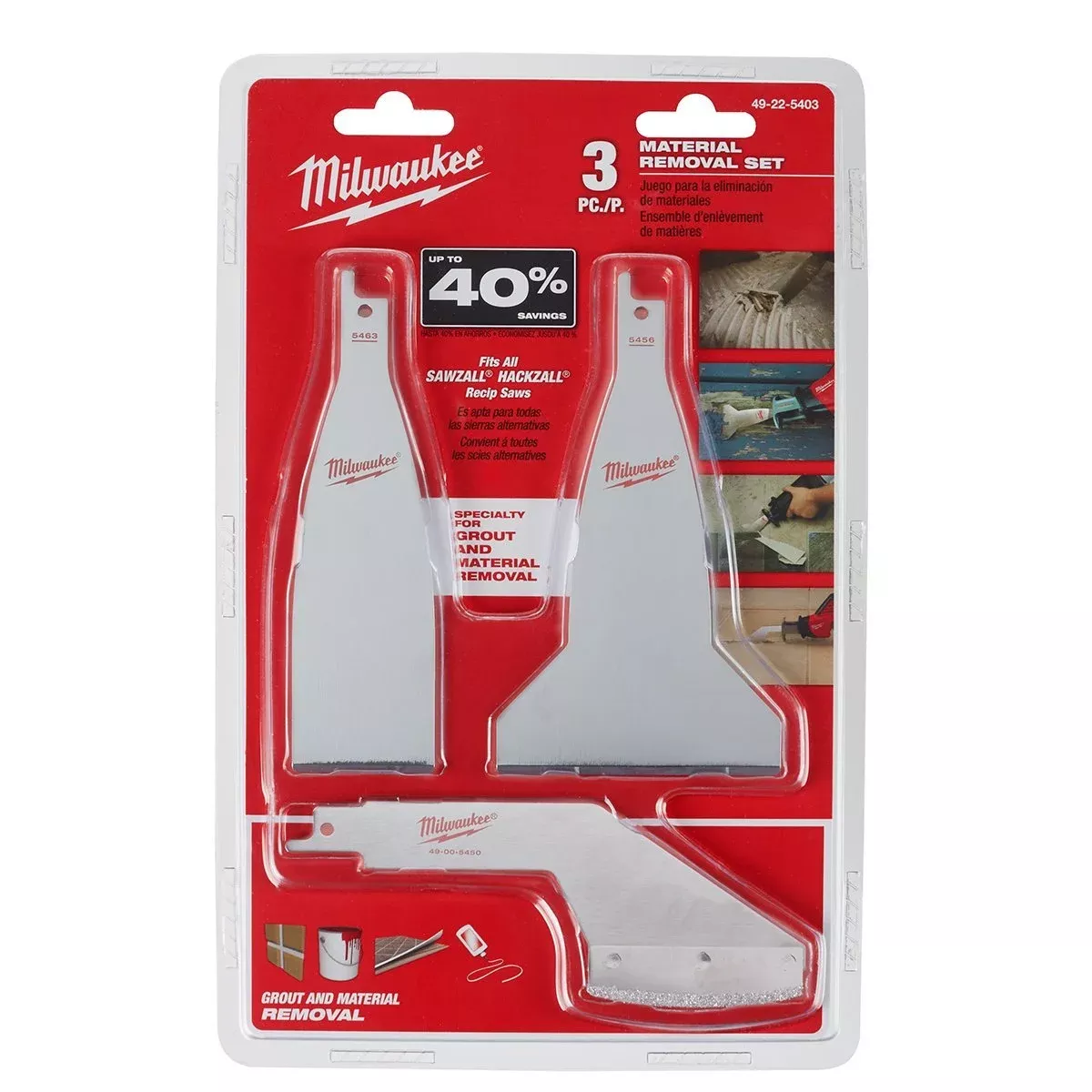 Milwaukee Tool SAWZALL Material Removal Blade Set – 3 Piece