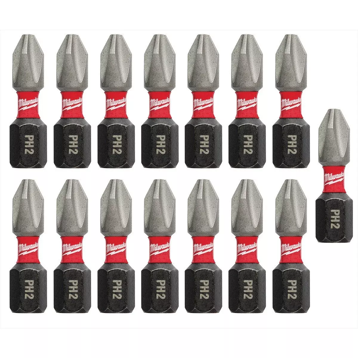 Milwaukee Tool Shockwave™ 1″ Impact Phillips Bits – 15 Piece Contractor Pack