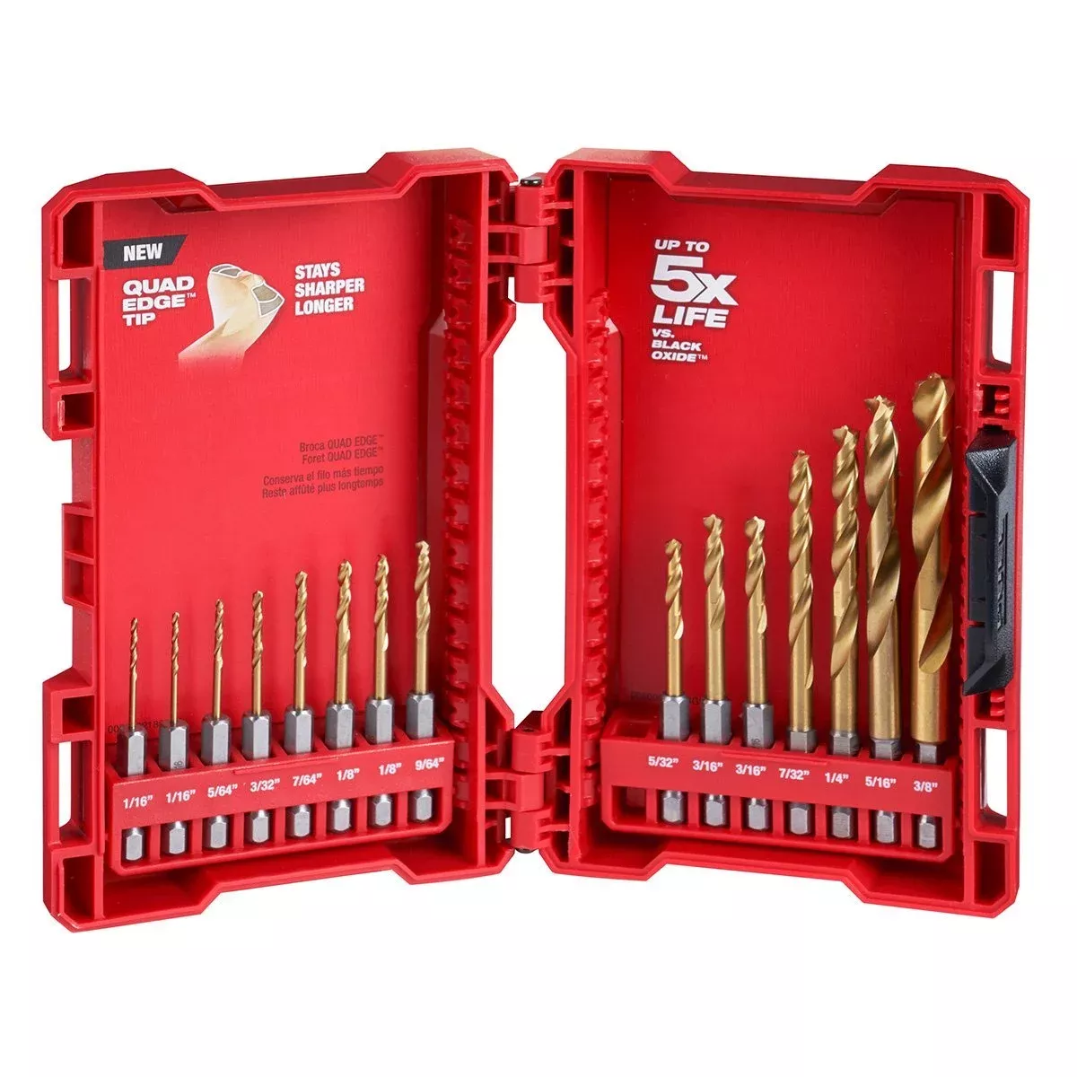 Milwaukee Tool Shockwave™ Red Helix™ Titanium Drill Bit Set – 15 Piece