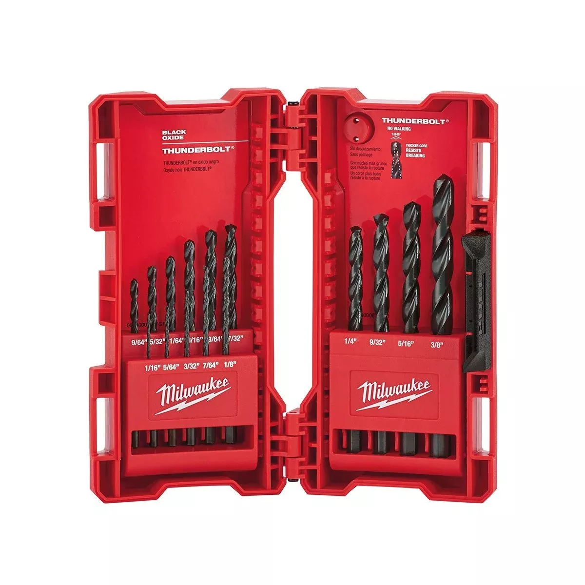 Milwaukee Tool Thunderbolt Black Oxide Drill Bit Set – 15 Piece