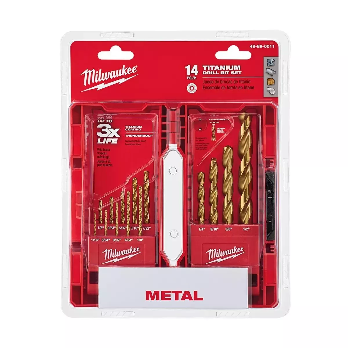 Milwaukee Tool Thunderbolt Titanium Coated Drill Bit 14-Piece Set