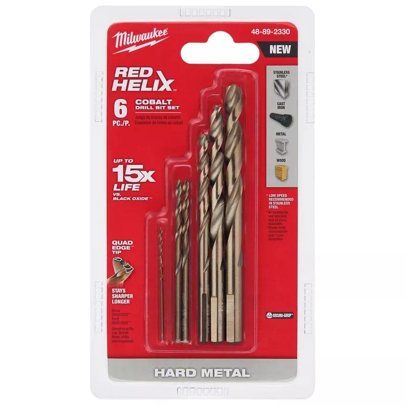 Milwaukee Tools 6PC Cobalt Drill Bit Set 48-89-2330