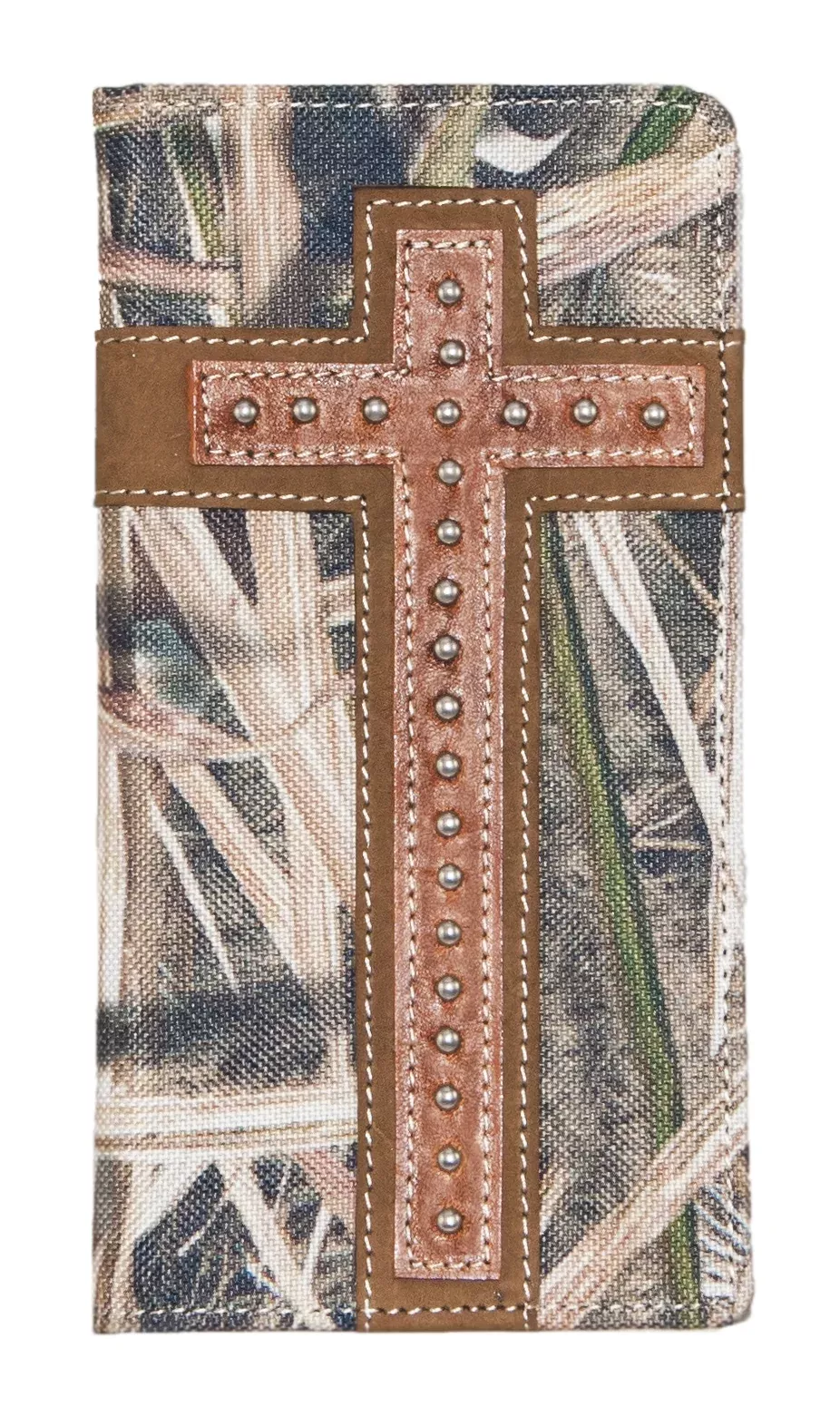 Mossy Oak Studded Cross Rodeo Wallet
