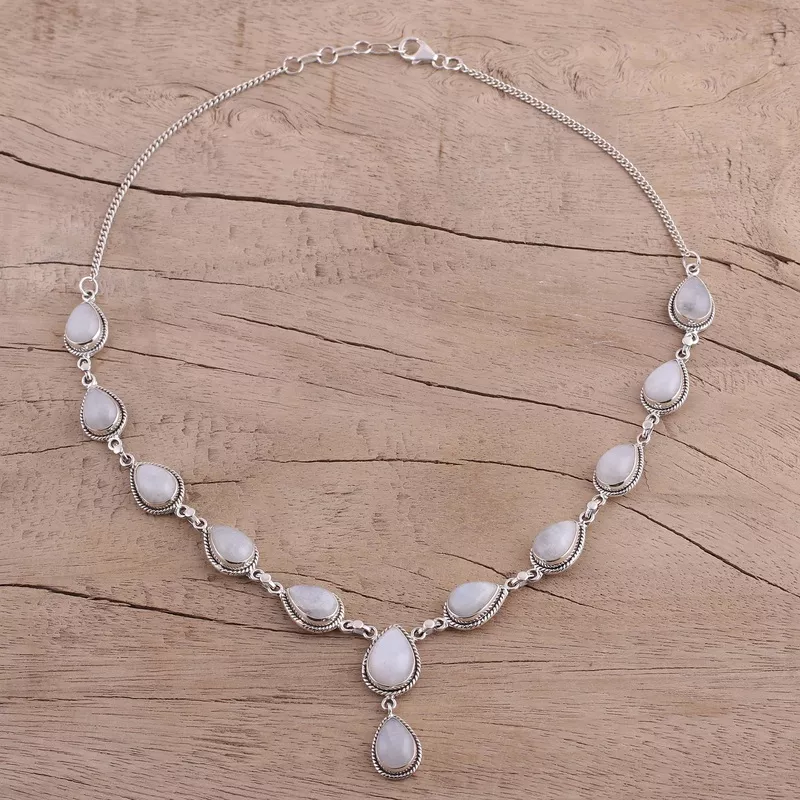 Mystical Charm Rainbow Moonstone Necklace