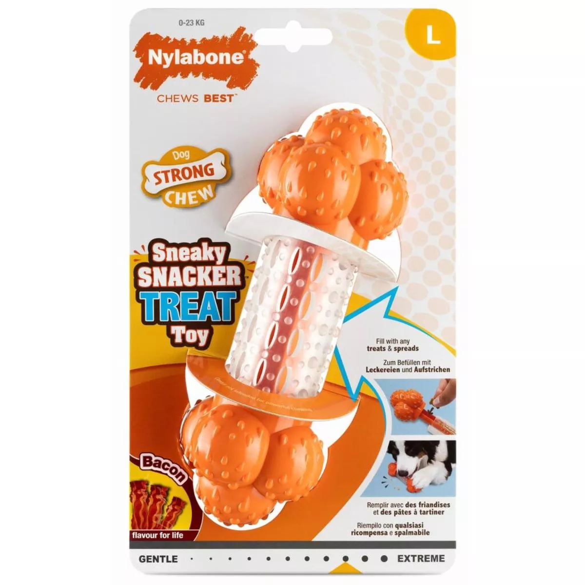 Nylabone Large Bacon Strong Chew Sneaky Snacker