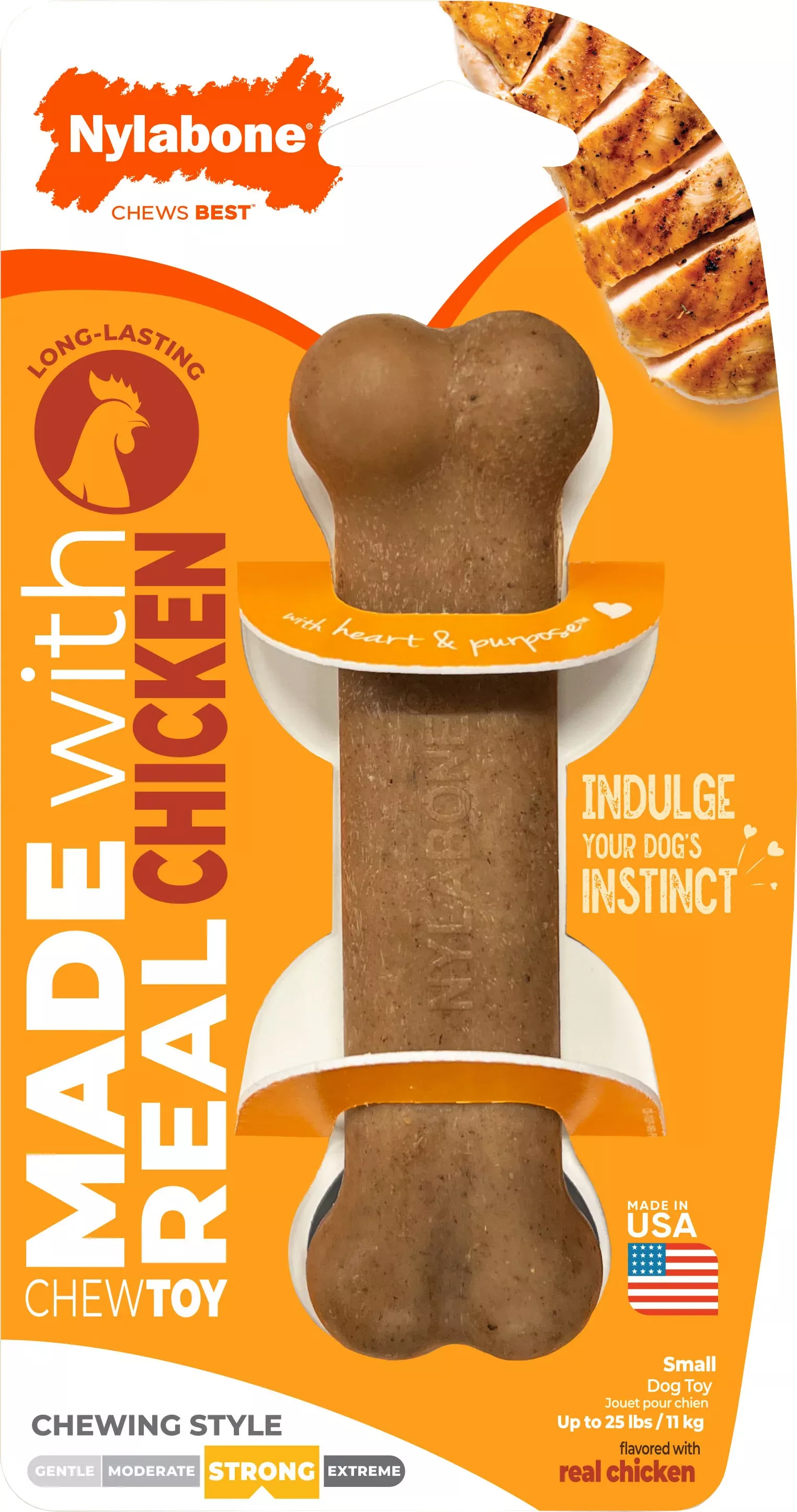 Nylabone Strong Chew Real Ingredient Bone