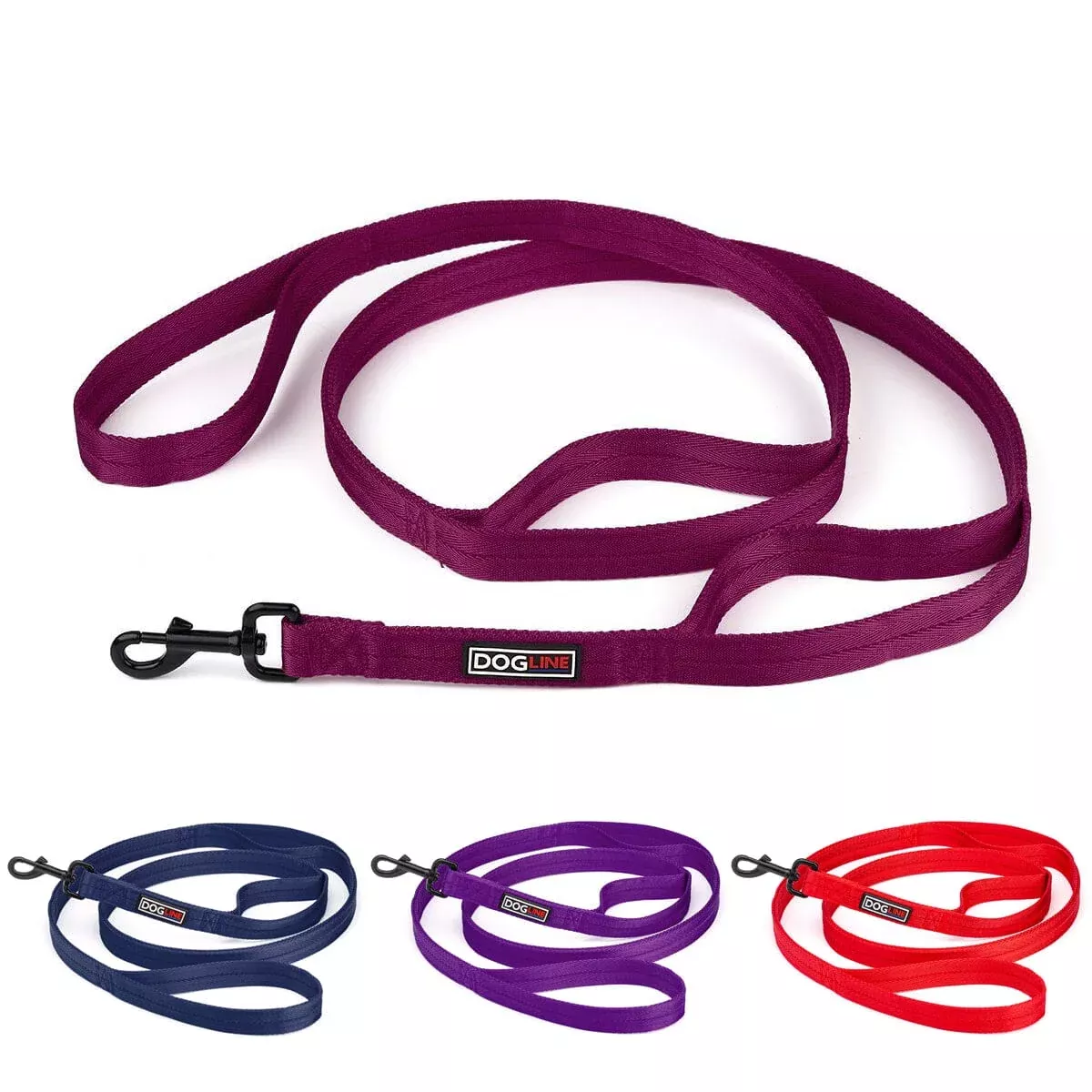 Nylon Multi-Handle Flat Dog Leash