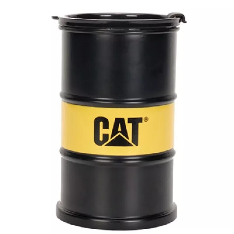Oil Drum Drinking Cup With Straw Black