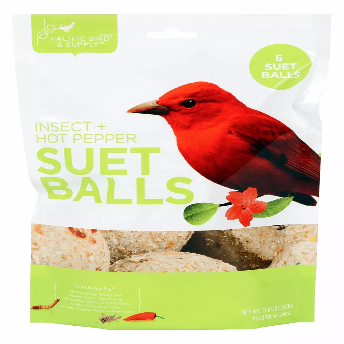 Pacific Bird Insect + Hot Pepper Suet Balls