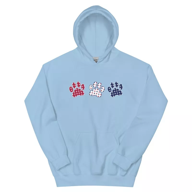 Patriotic Paws Hoodie Black