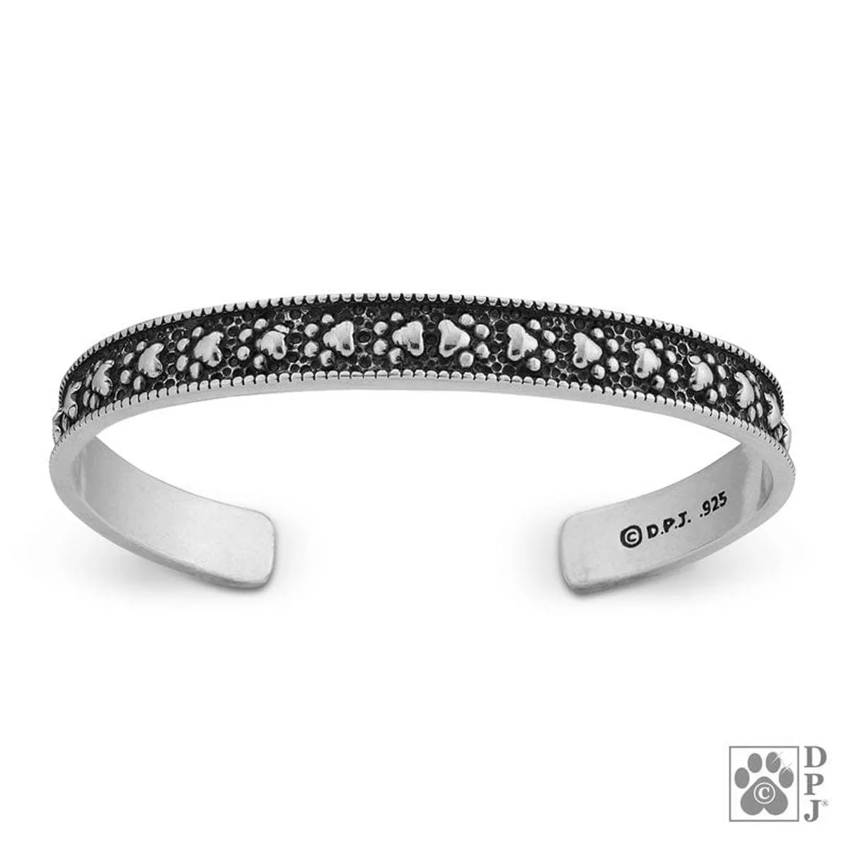Paw PrintSterling Silver Cuff Bracelet
