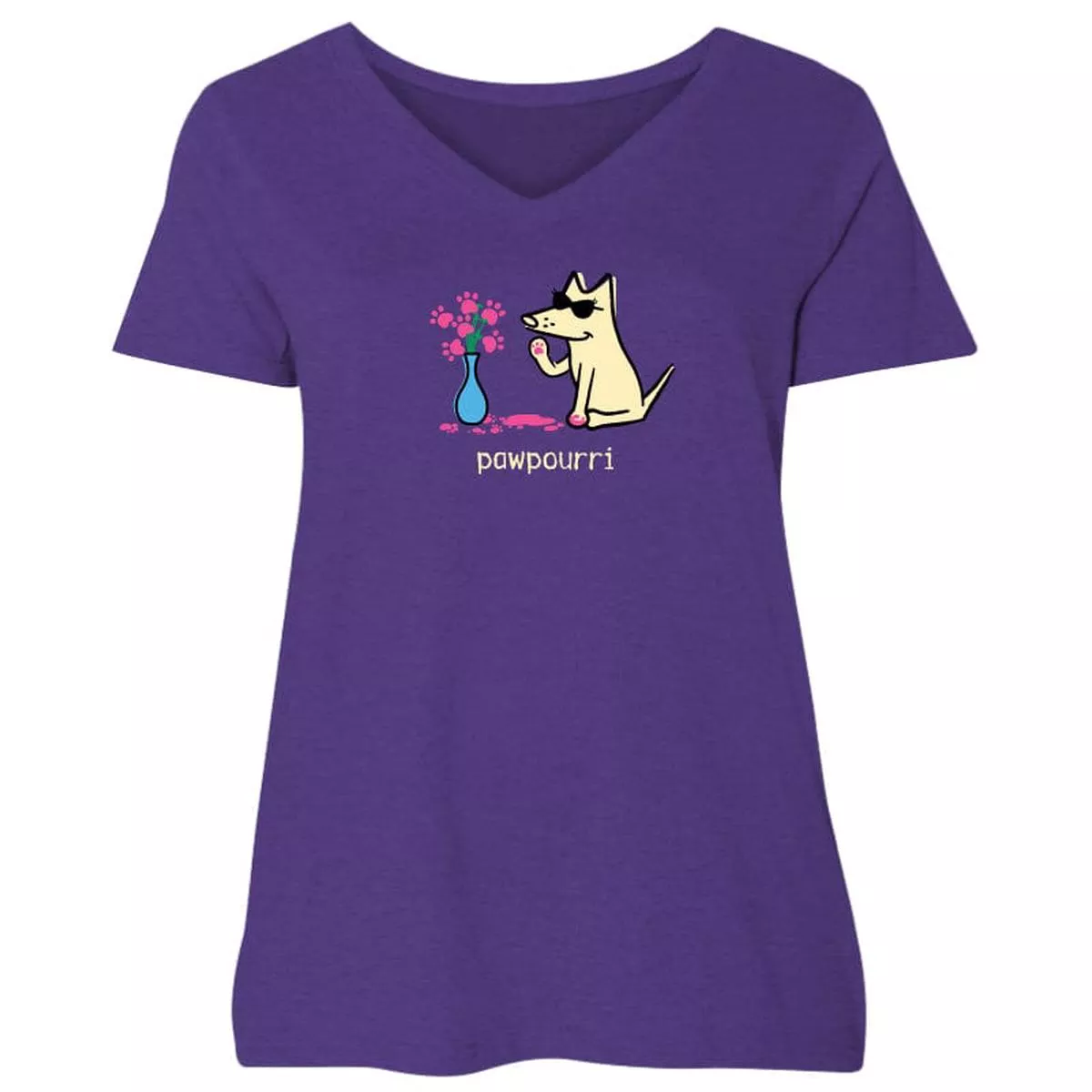 Pawpourri – Ladies Curvy V-Neck Tee