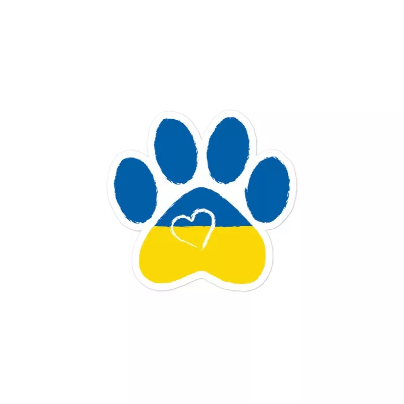 Paws & Hearts for Ukraine Sticker