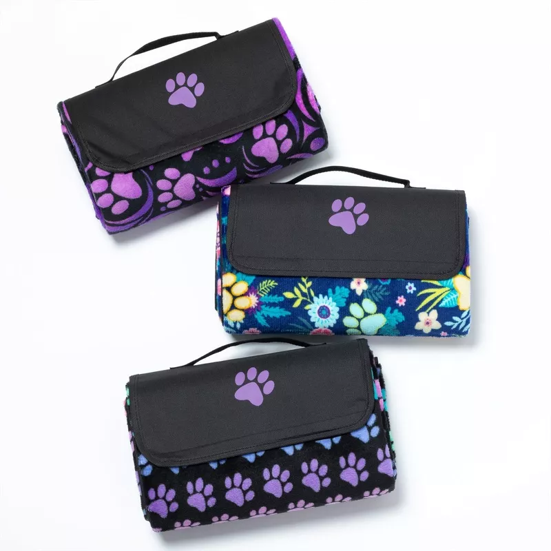 Paws Outdoor Blanket with Waterproof Backing & Handle