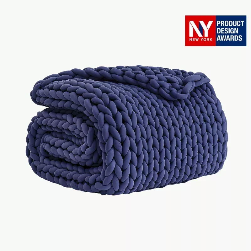 Performance Cooling Weighted Blanket - Navy Blue Mottled Navy Blue