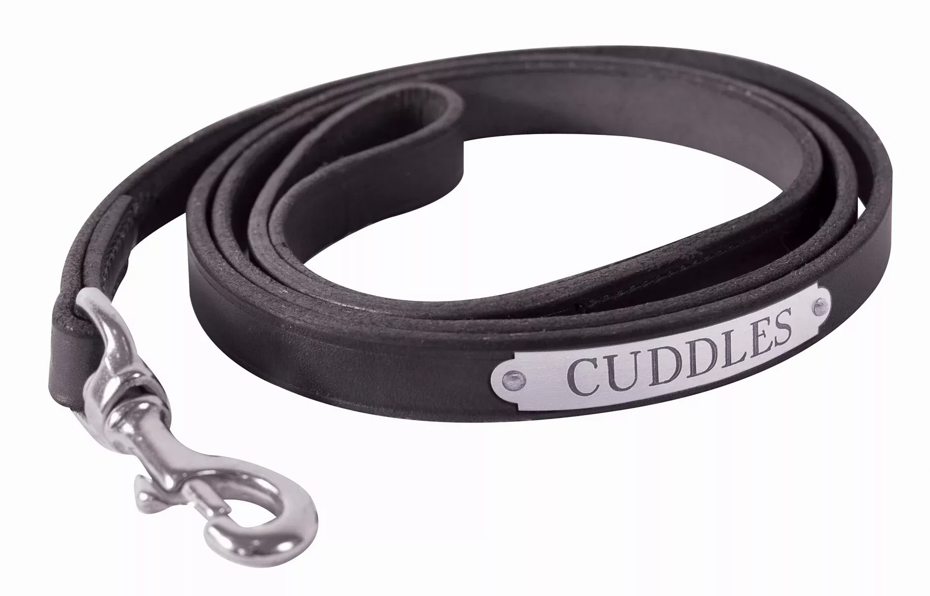 Perri's Personalized Plain Leather Dog Leash