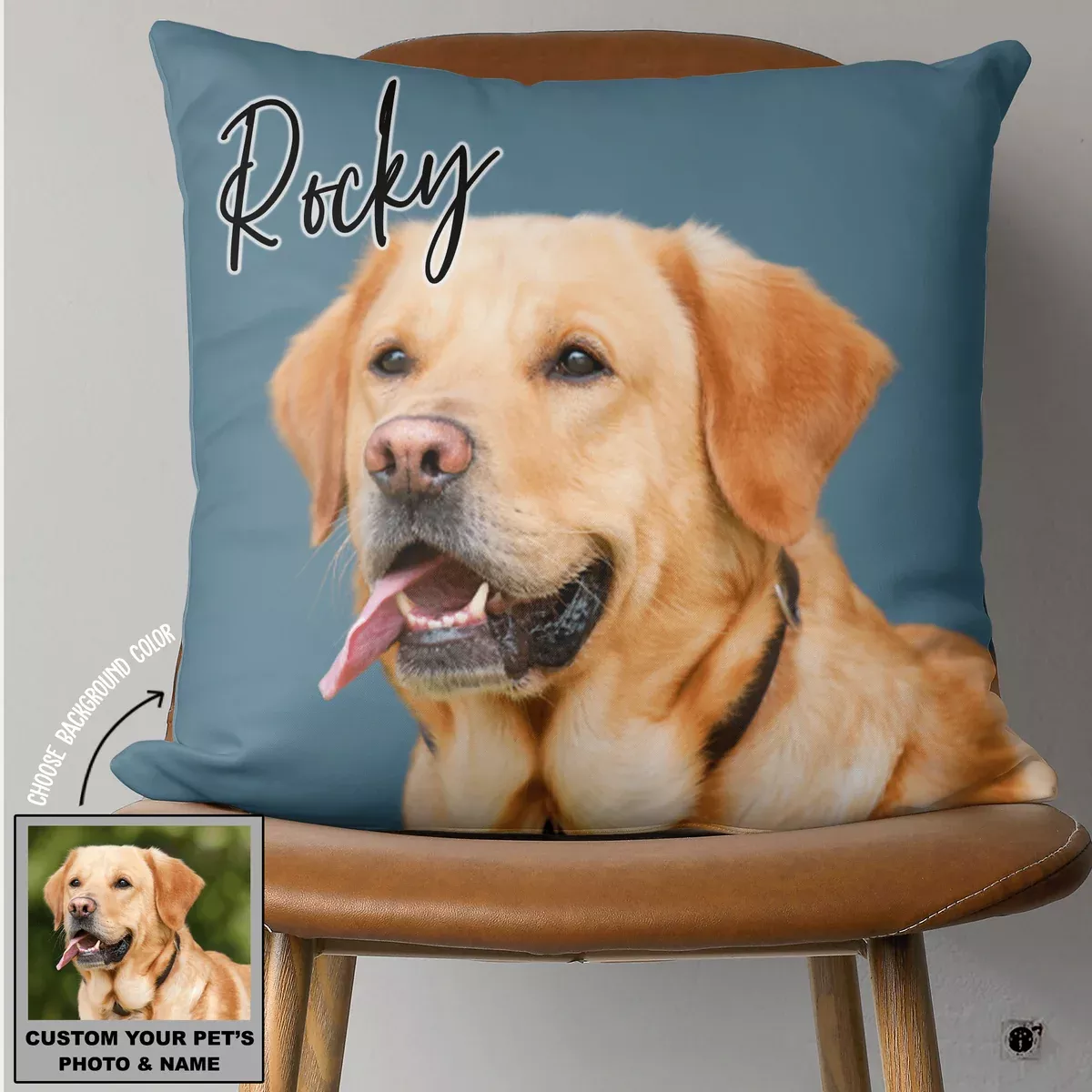 Pet Photo Custom Dog Throw Pillow