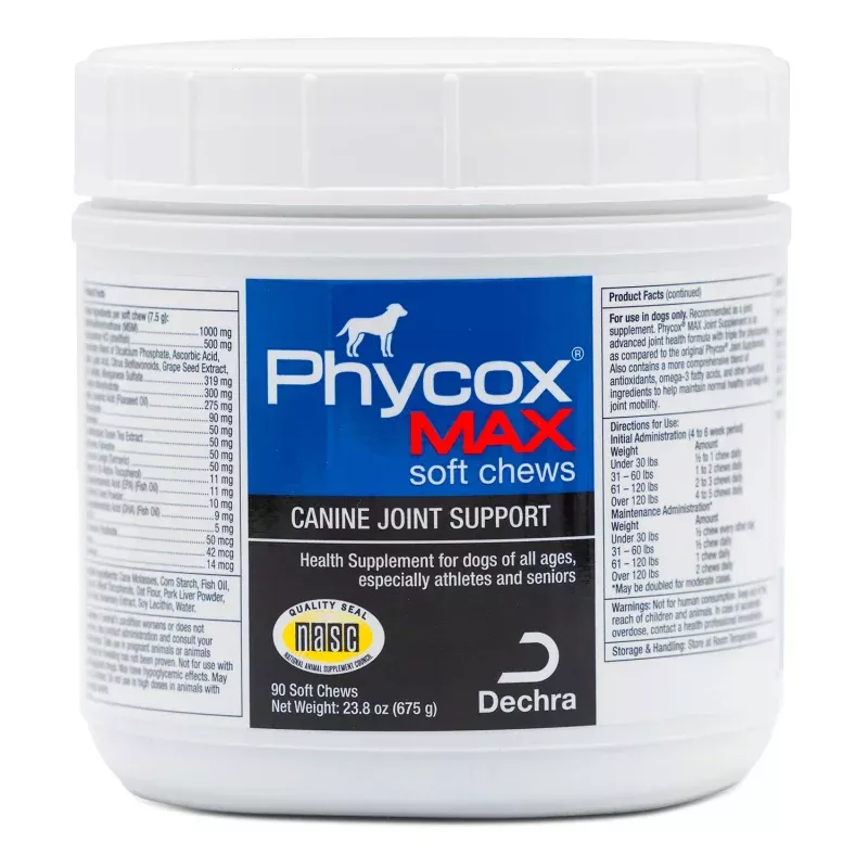 Phycox MAX Canine Joint Supplement Soft Chews, 90 ct