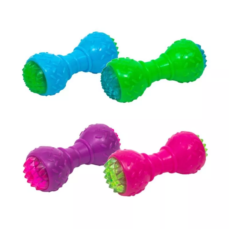 PL – Flashing LED Dumbbell Chew Toy – Small