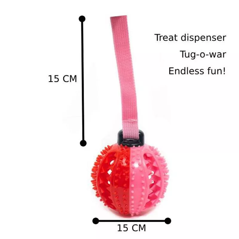 PL – Spiky Rubber Ball With Rope Handle