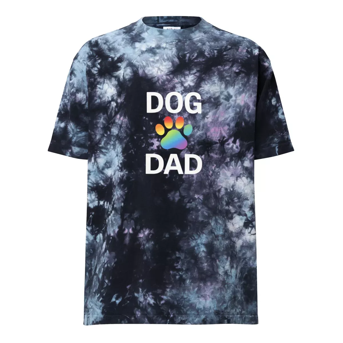Pride Dog Dad Oversized Tie-dye T-shirt