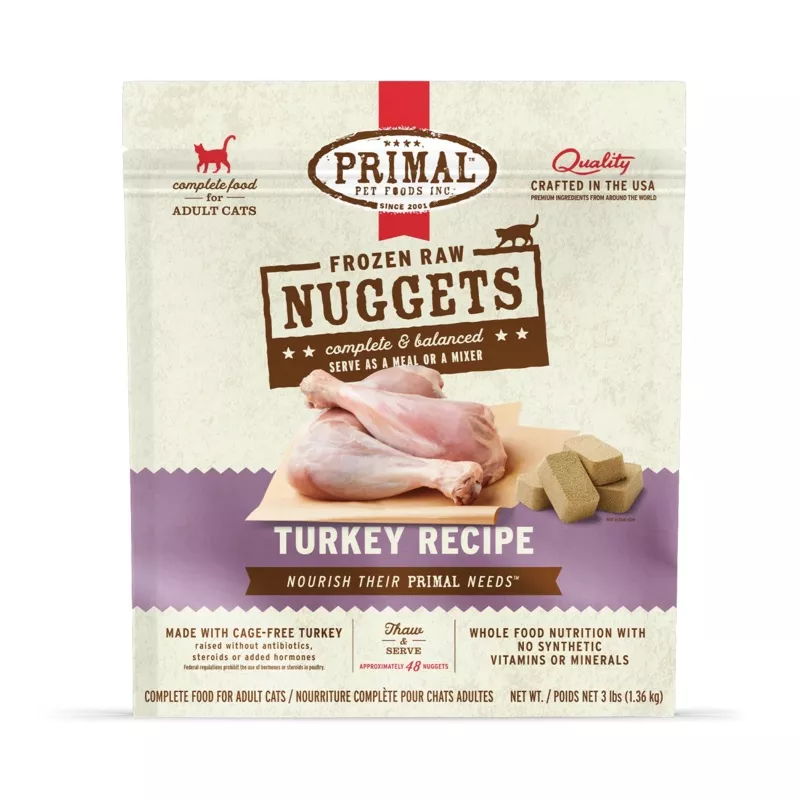 Primal Raw Cat Food Turkey Formula 3lb