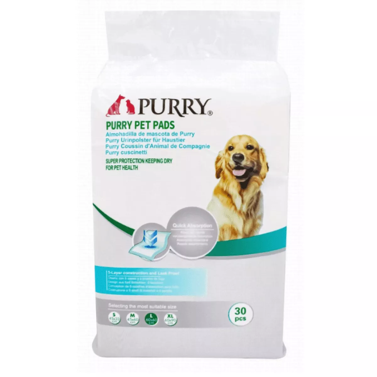 Purry Pet Training Pads Quick Absorbent