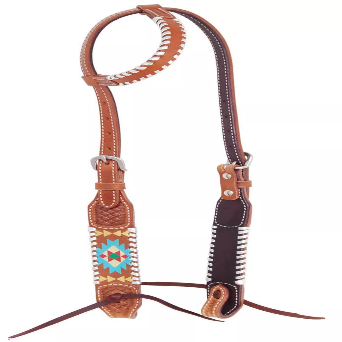 Rafter T Painted Aztec One Ear Headstall