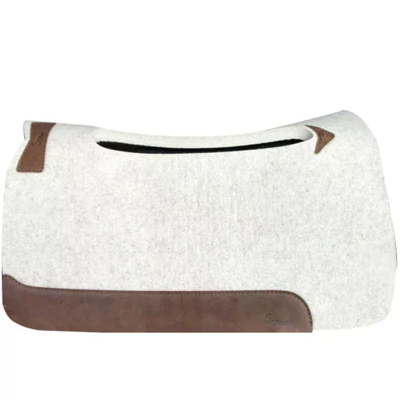 "The Rancher" 5 Star Self-Contouring Wool Saddle Pad for Horses Natural