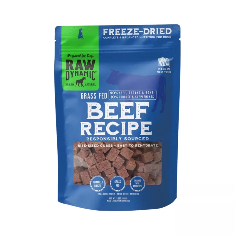Raw Dynamic Freeze Dried Beef Dog Food