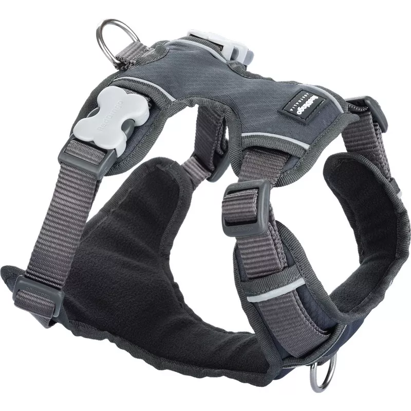 Red Dingo Padded Harness – Grey