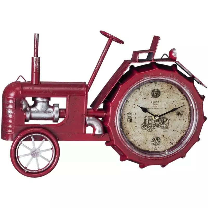 Red Tractor Wall Clock Red