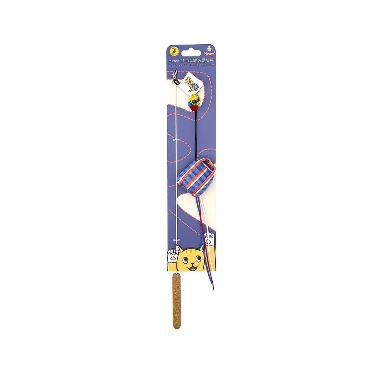 Red White Blue Bag Soft Plush Cat Teaser